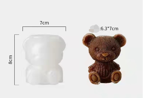 Cute Teddy Bear Silicone Mould Ice Cube Maker